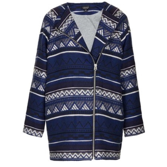 Geometric Motif Oversized Jacket - Picture 3 of 8